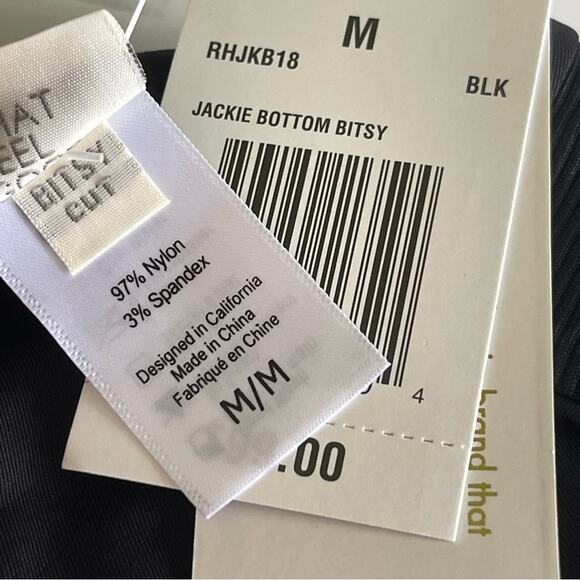 L*Space Jackie High Waist Bikini Bottom Swim Black - Picture 8 of 13